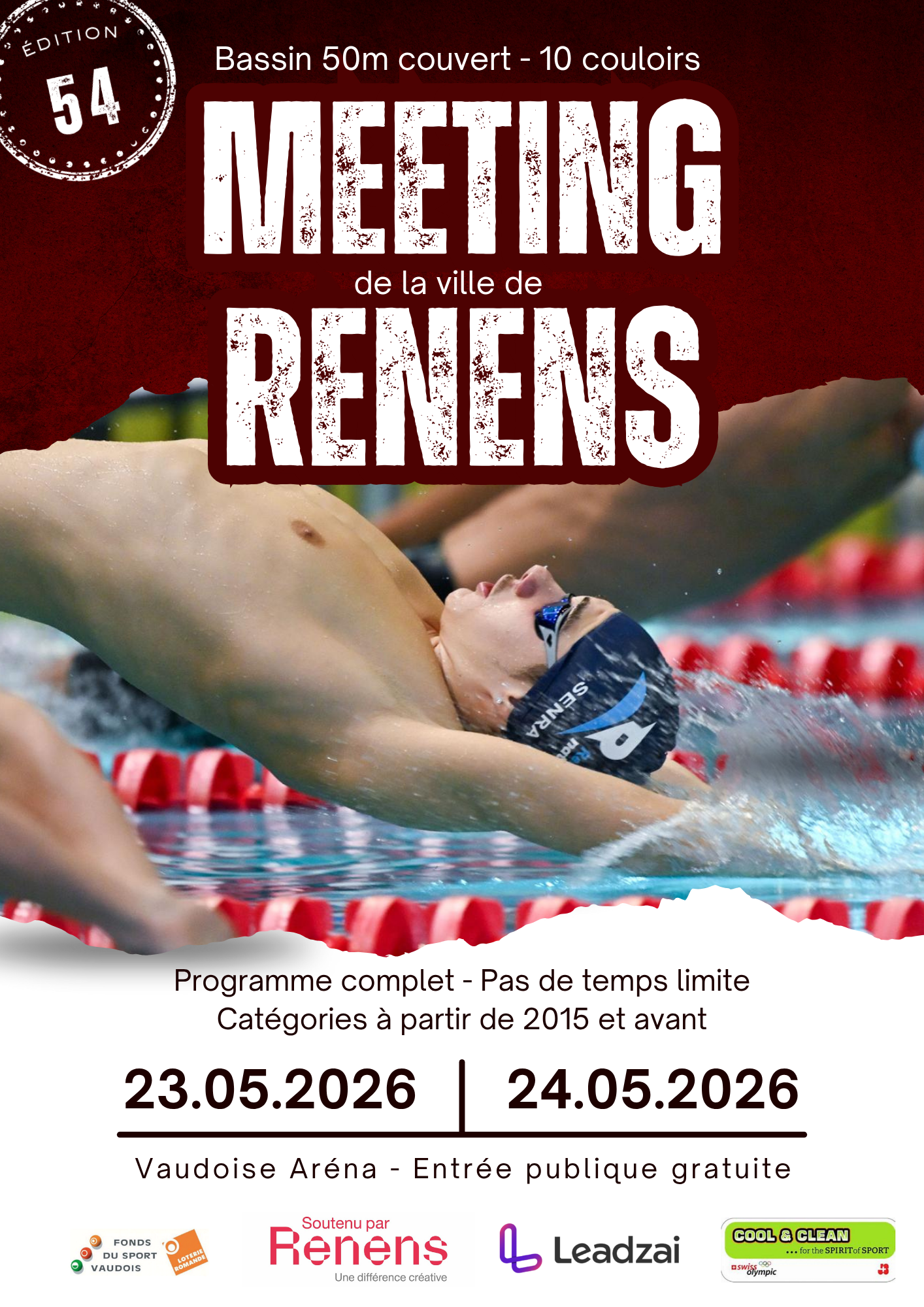 MEETING DE LA VILLE DE RENENS, 23 & 24.05.2026 - Renens Natation